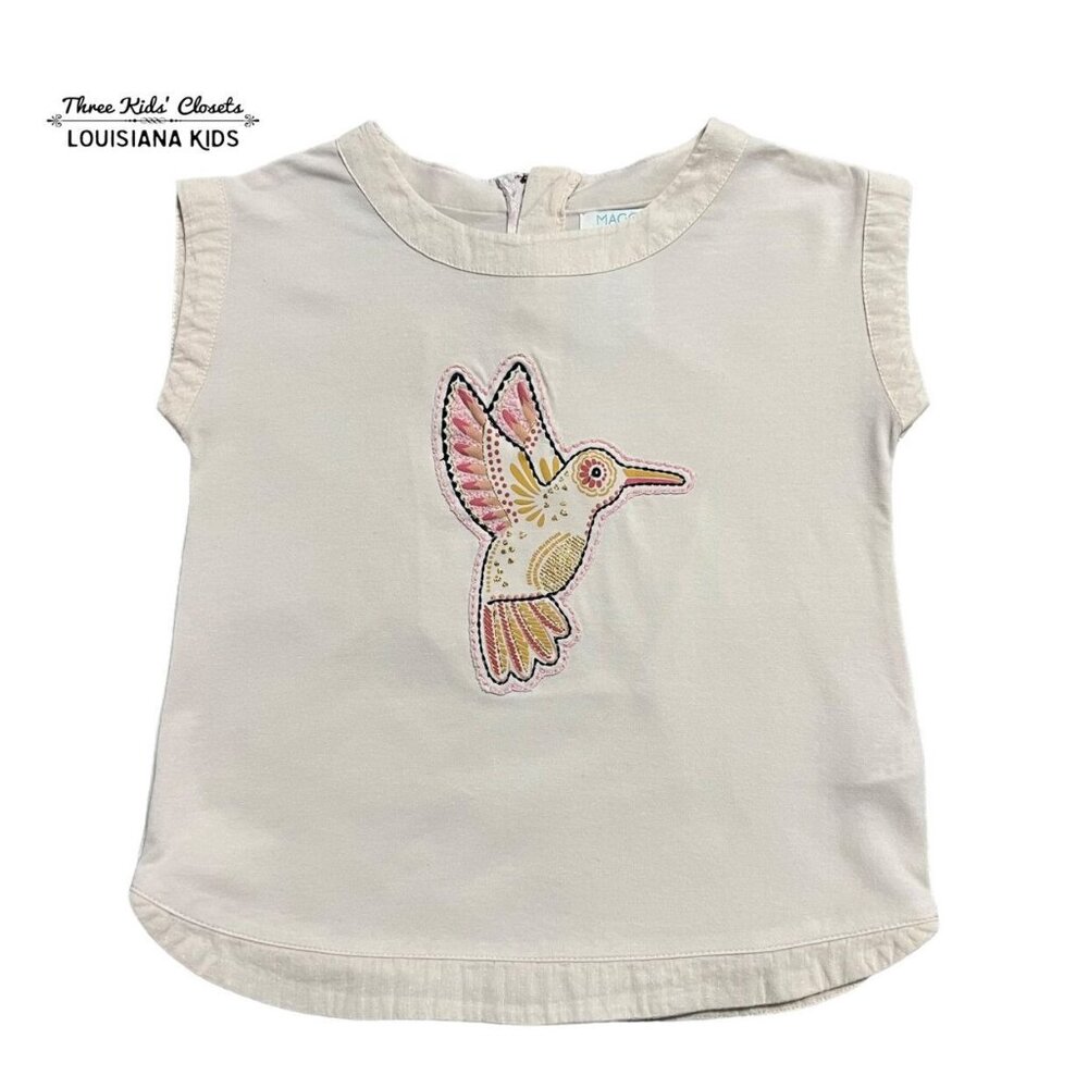 Maggie & Zoe 3T Pink Hummingbird Appliqué Shirt
